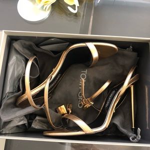 AUTHENTIC & Gently used TOM FORD Sandals (GOLD)